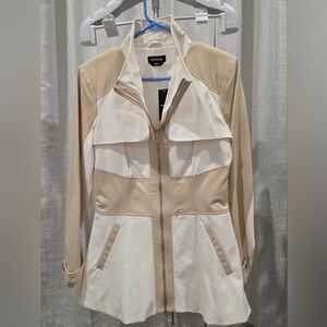 Bebe Women's Cream and Tan Trench Coat